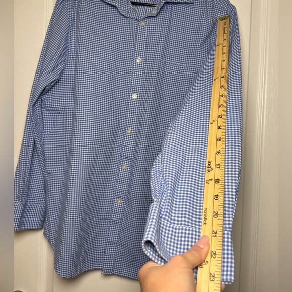 Michael Kors Blue Checkered Shirt - Picture 5 of 9
